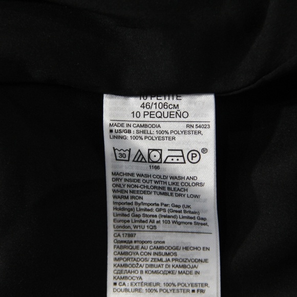 Banana Republic Little Black Dress NEW Square Neck Pockets BR sz 10 petite - Picture 7 of 7